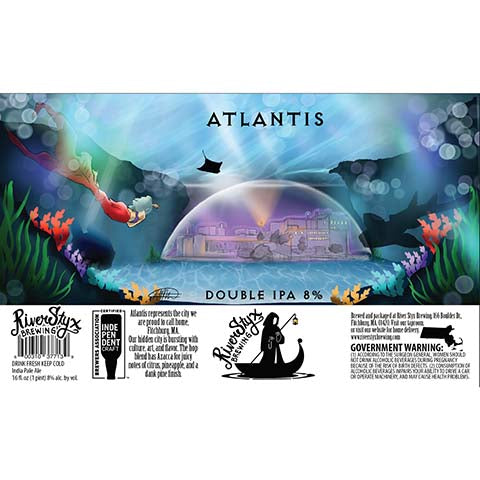 River Styx Atlantis DIPA by River Styx Brewing, beer label
