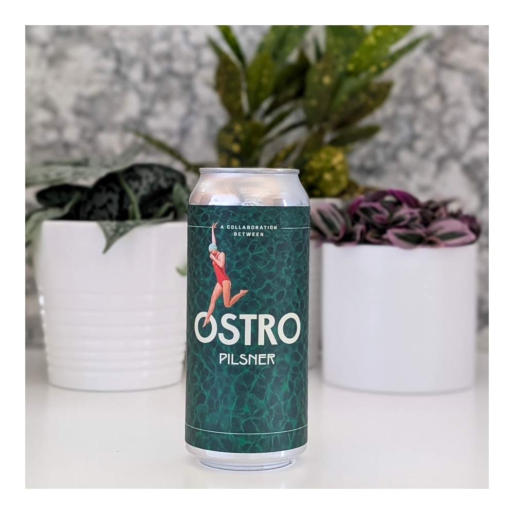 Ostro Pilsner by Superflux Beer Company x Four Winds Brewing, beer label