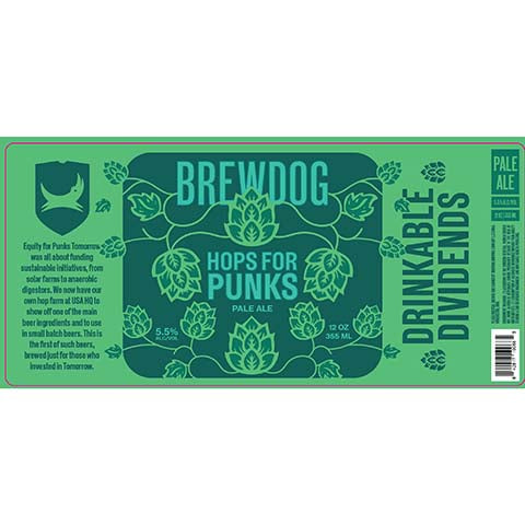 Brewdog Hops for Punks Pale Ale by BrewDog, beer label