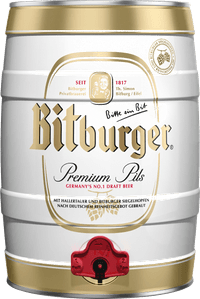 Bitburger Premium Keg by Bitburger Brauerei, beer label