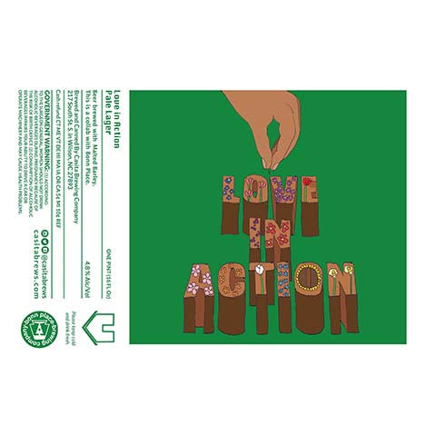 Casita Love In Action Pale Lager by Casita Brewing Company, beer label