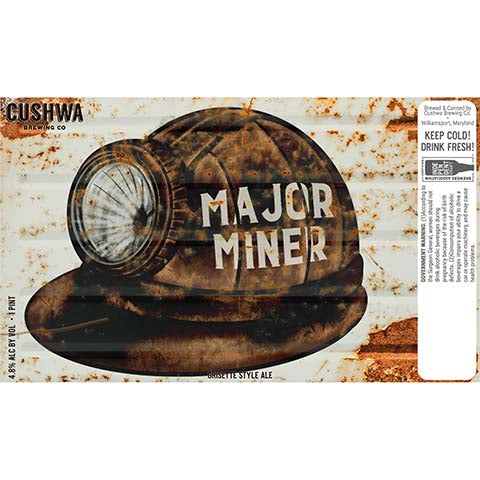 Cushwa Major Miner Grisette Style Ale by Cushwa Brewing Co, beer label
