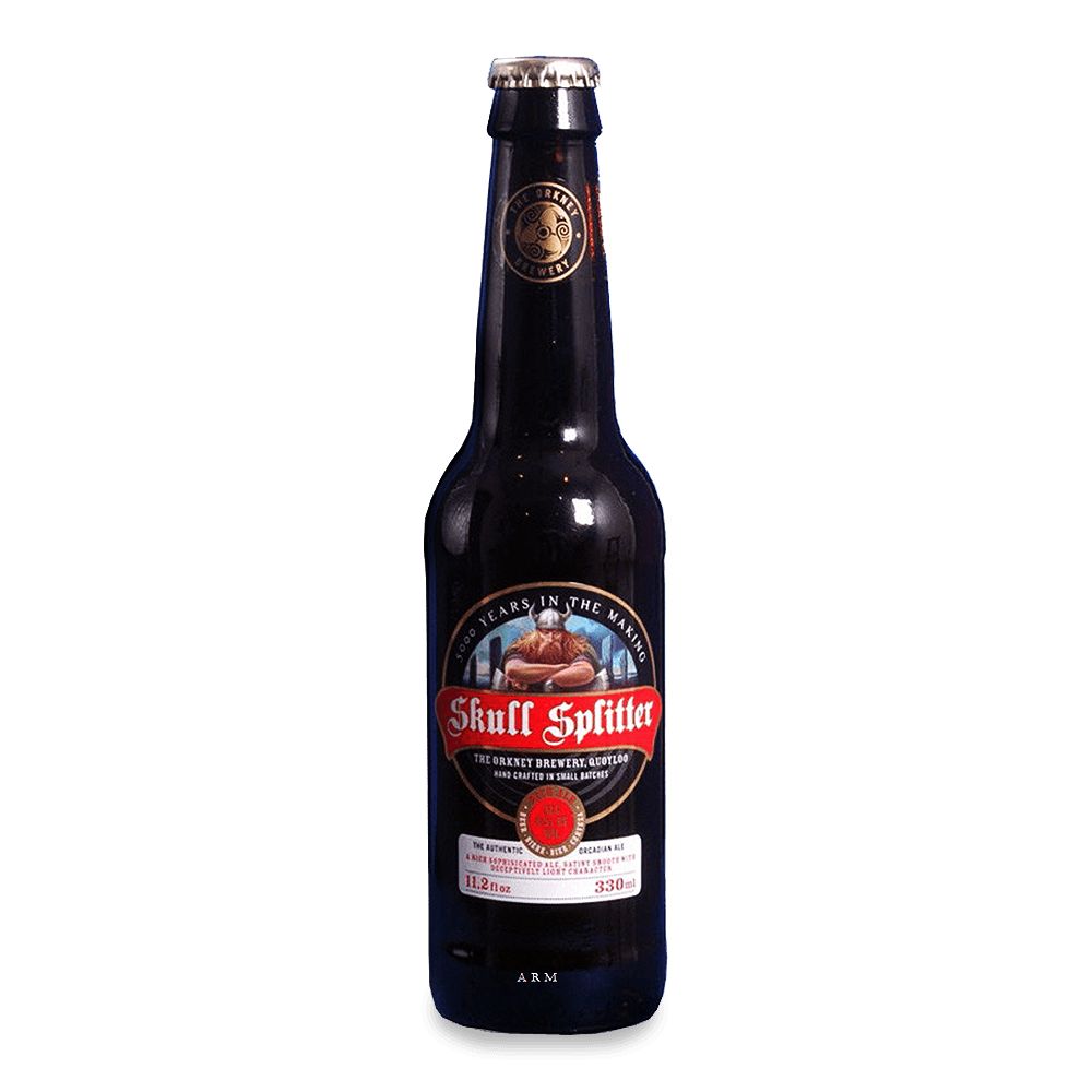 The Orkney Brewery Skull Splitter Scotch Ale by Orkney Brewery, beer label