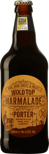 Marmalade Porter by Wold Top Brewery, beer label