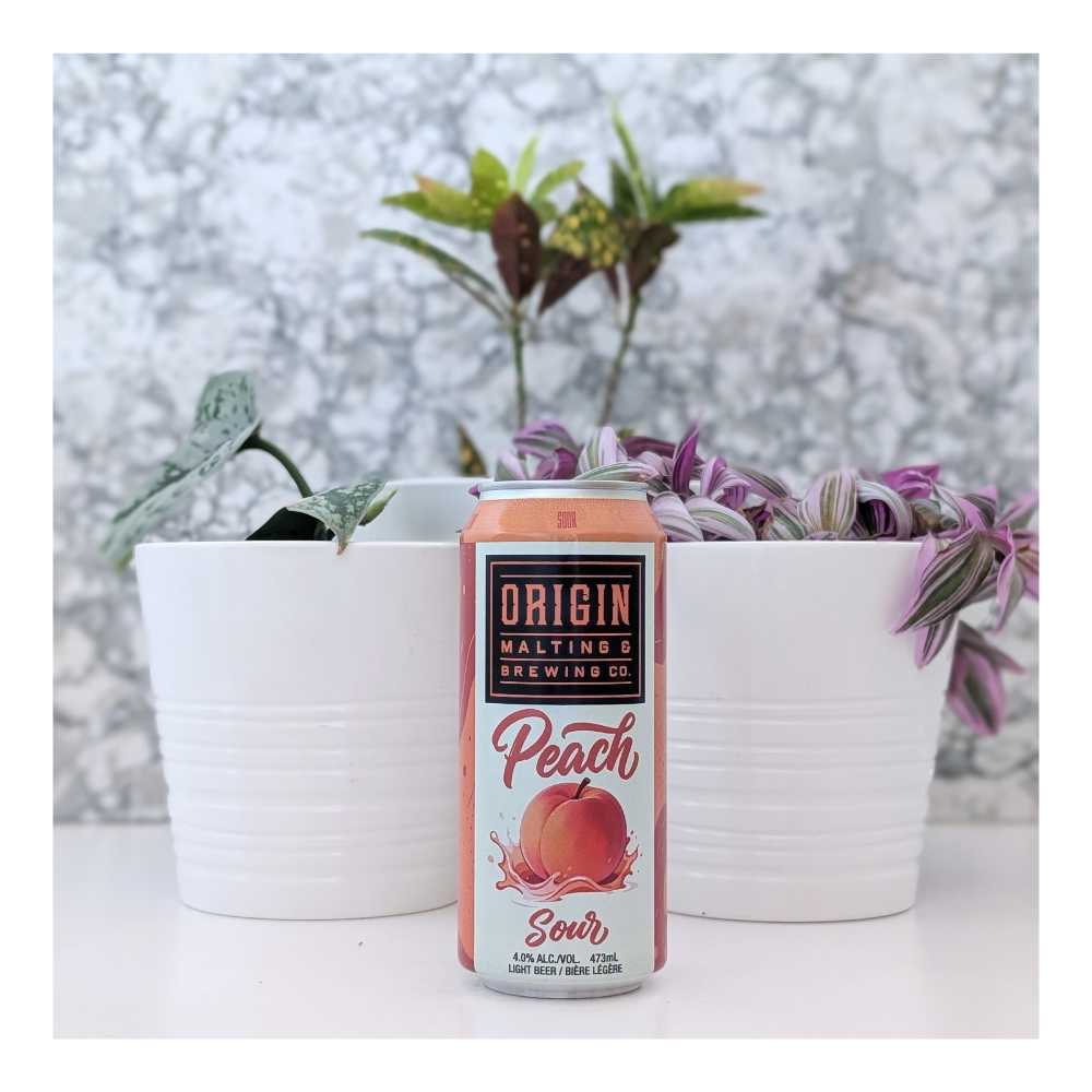 Peach Sour by Origin Malting & Brewing Co., beer label