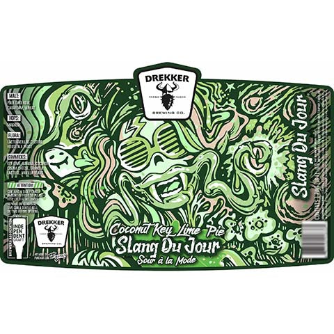 Drekker Coconut Key lime Pie Slang Du Jour Sour A La Mode by Drekker Brewing Company, beer label