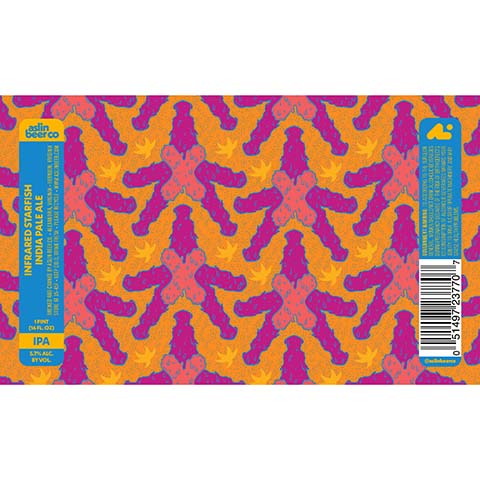 Aslin Infrared Starfish IPA by Aslin Beer Company, beer label