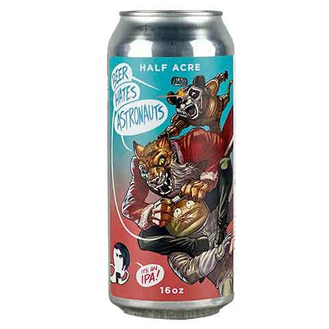 Half Acre Beer Hates Astronauts IPA by Half Acre Beer Co, beer label