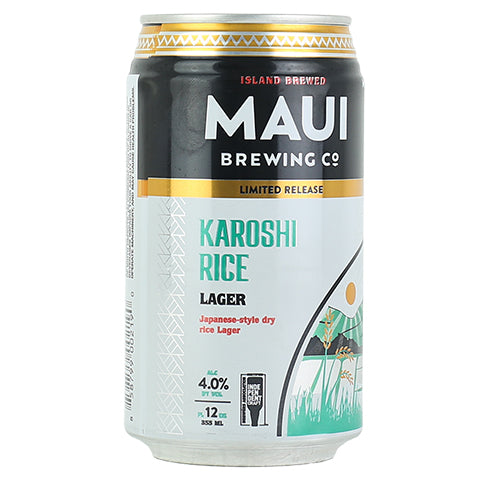 Maui Karoshi Rice Lager by Maui Brewing Company, beer label