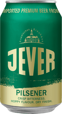 Jever Pilsener by Radeberger Gruppe KG, beer label