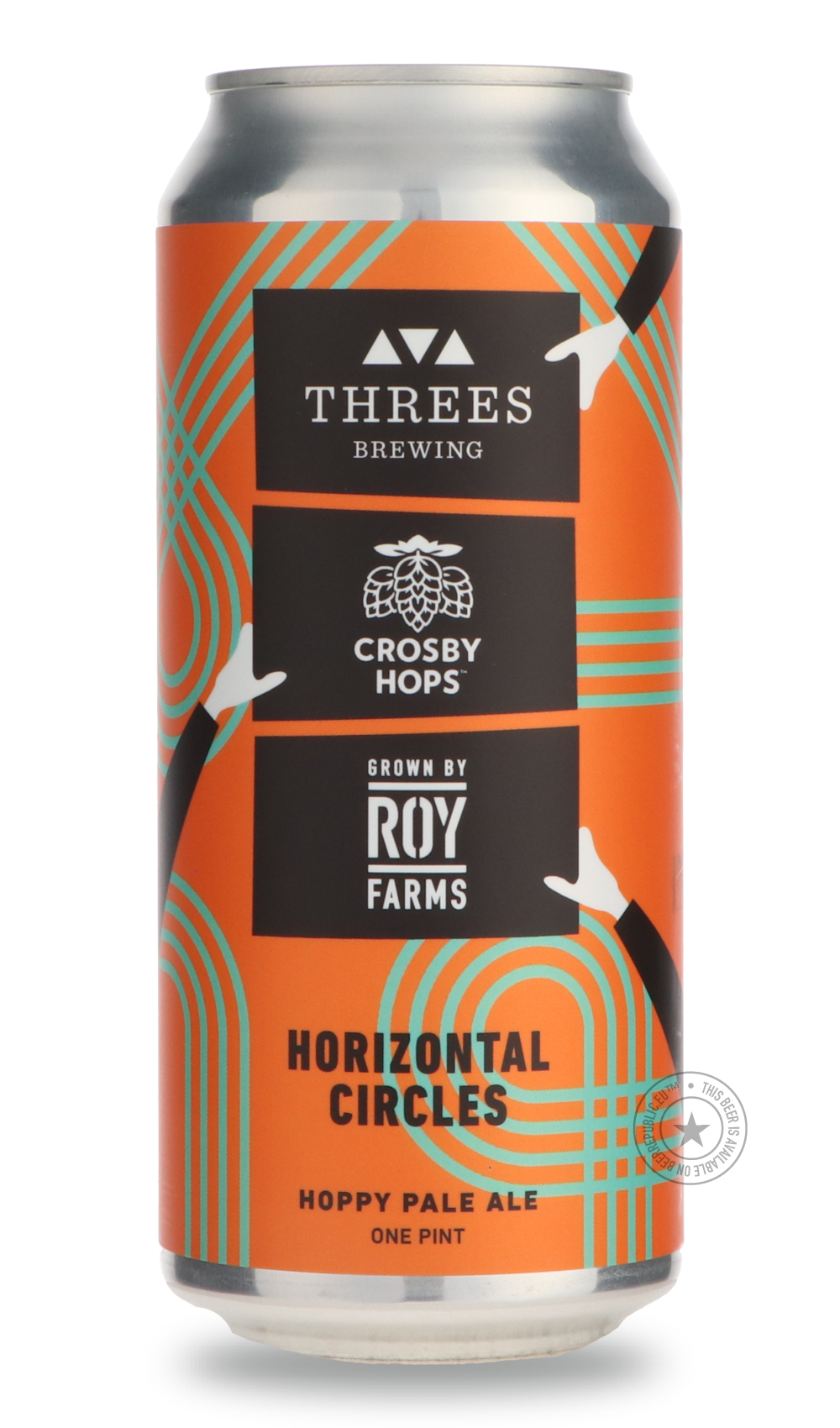 Horizontal Circles by Threes Brewing, beer label