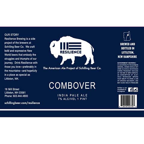 Schilling/Resilience Combover IPA by Schilling Beer Co, beer label
