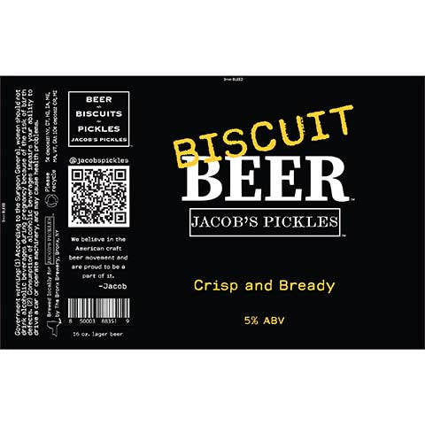 Bronx Jacob's Pickles by Bronx Brewery, beer label
