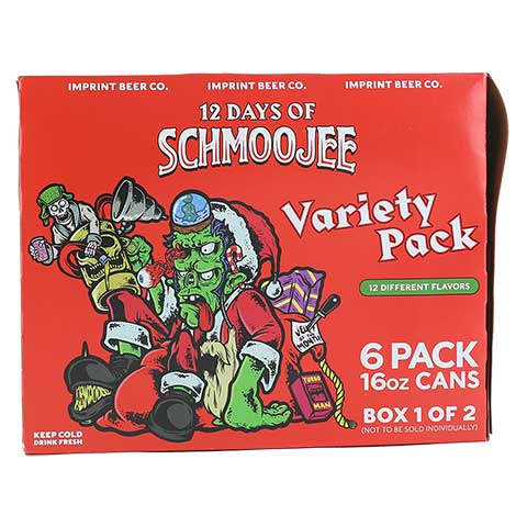 Imprint- Red 12 Days of Schmoojees 6-Pack by Imprint Beer Company, beer label