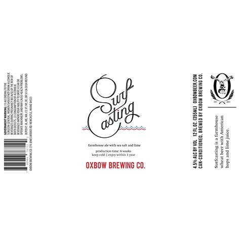Oxbow Surfcasting Sour by Oxbow Brewing Co, beer label