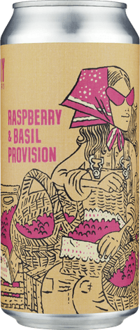 Raspberry & Basil Provision by Burning Sky Brewery, beer label