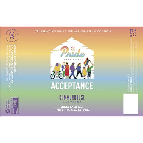 Commonwealth Aleworks Acceptance IPA by Commonhouse Aleworks, beer label