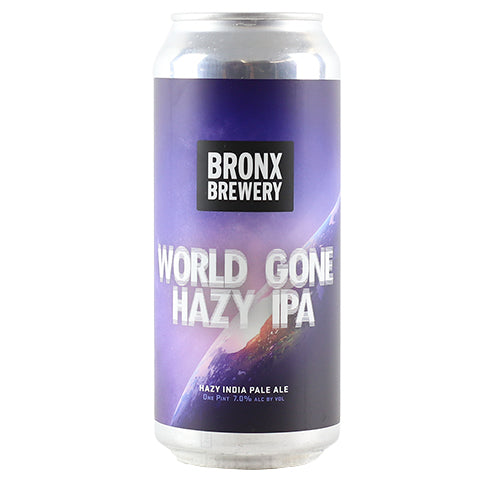 Bronx World Gone Hazy IPA by Bronx Brewery, beer label