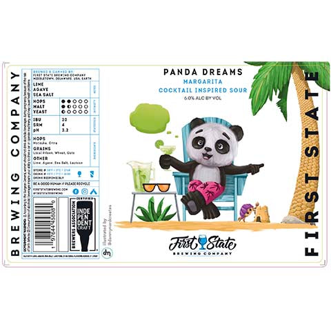First State Panda Dreams Margarita Sour by First State Brewing company, beer label