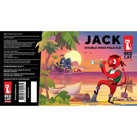 Red Cat Jack DIPA by Red Cat Brewery, beer label