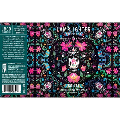 Lamplighter Solita Mexican Dark Lager by Lamplighter Brewing Co., beer label