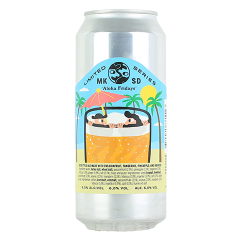Mikkeller San Diego Aloha Fridays Sour Seas Gose Ale by Mikkeller Brewing San Diego, beer label
