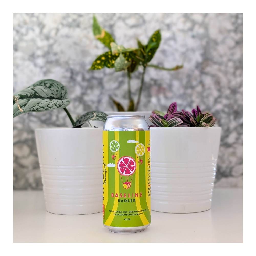 Baseline Non-Alcoholic Radler by Royal City Brewing Co., beer label
