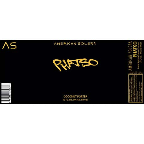American Solera Phatso Coconut Porter by American Solera, beer label