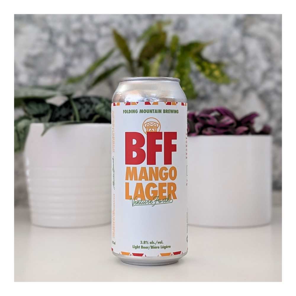 BFF Mango Lager by Folding Mountain Brewing, beer label