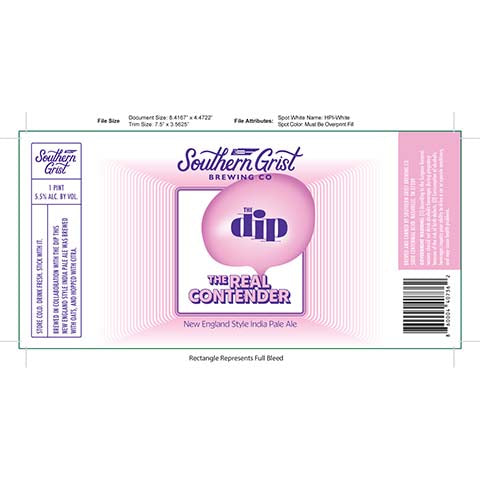 Southern Grist The Real Contender NEIPA by Southern Grist Brewing Company, beer label