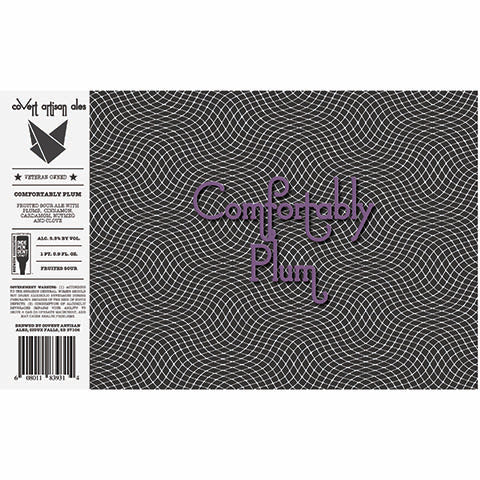 Covert Artisan Comfortably Plum Fruited Sour Ale by Covert Artisan Ales, beer label