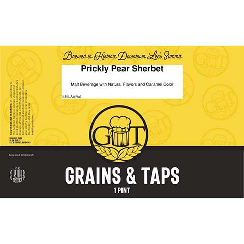 Grains & Taps Prickly Pear Sherbet by Grains & Taps, beer label