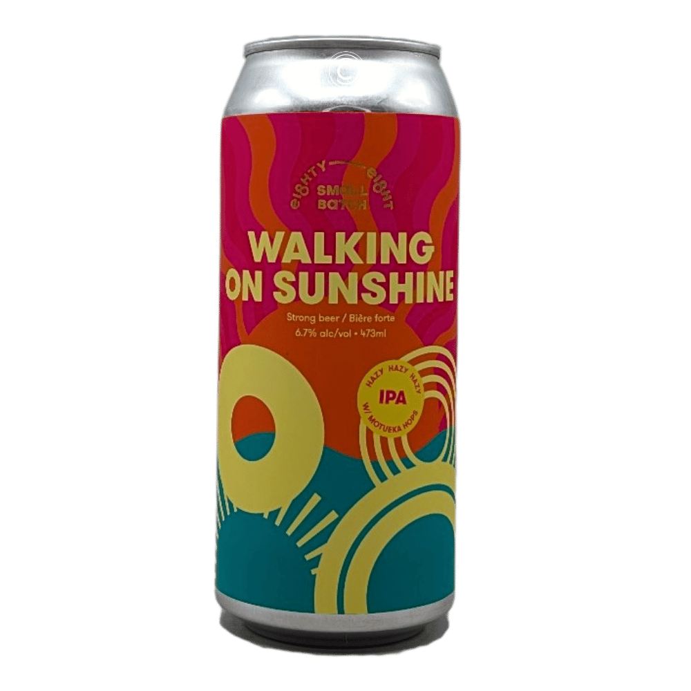 Walking on Sunshine Hazy IPA by Eighty Eight Brewing Co., beer label