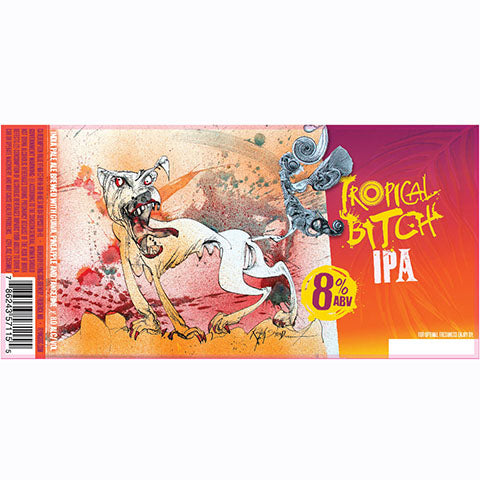 Flying Dog Tropical Bitch Belgian IPA by Flying Dog Brewery, beer label