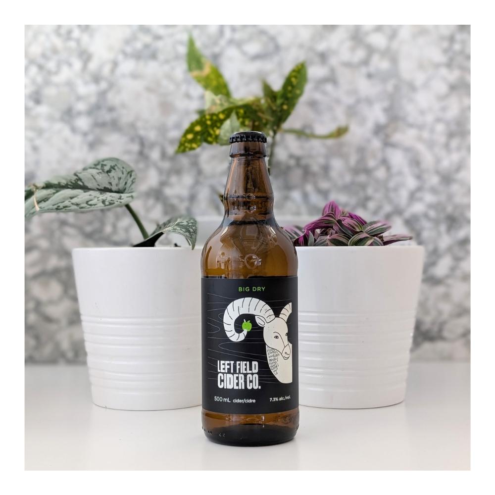 Big Dry Cider by Left Field Cider Co. Brewery, beer label