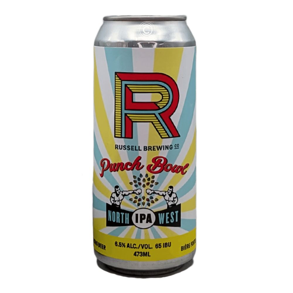 Punch Bowl North West IPA by Russell Brewing, beer label