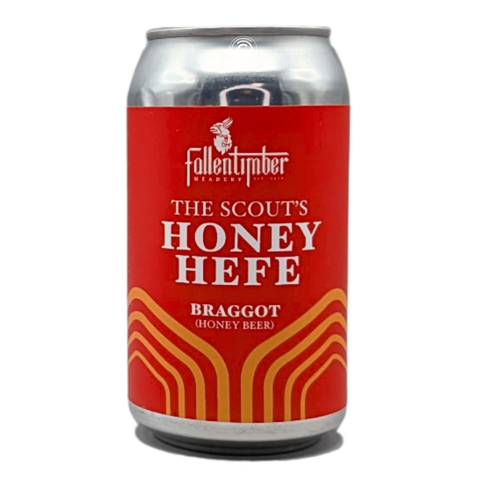 The Scout's Honey Hefe Braggot by Fallentimber Meadery, beer label