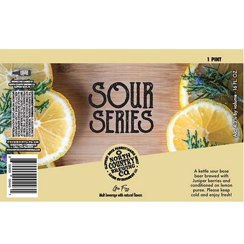 North Country Sour Series Gin Fizz by North Country Brewing Co., beer label