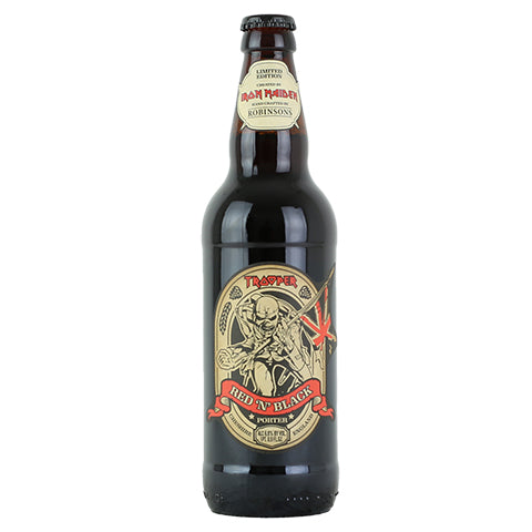 Iron Maiden Trooper Red 'n' Black Porter by Robinsons Brewery, beer label