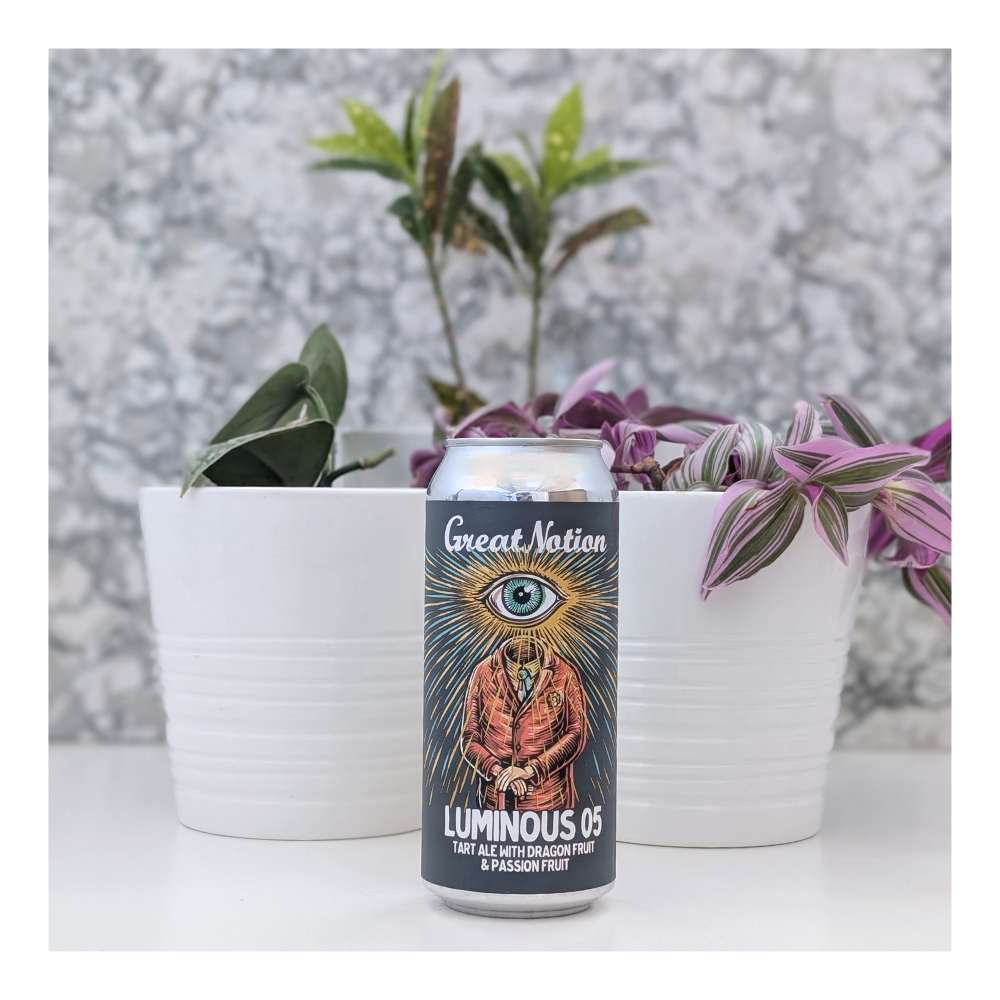 Brewing Luminous 05 Passionfruit Vanilla Coconut Sour by Great Notion Brewing, beer label