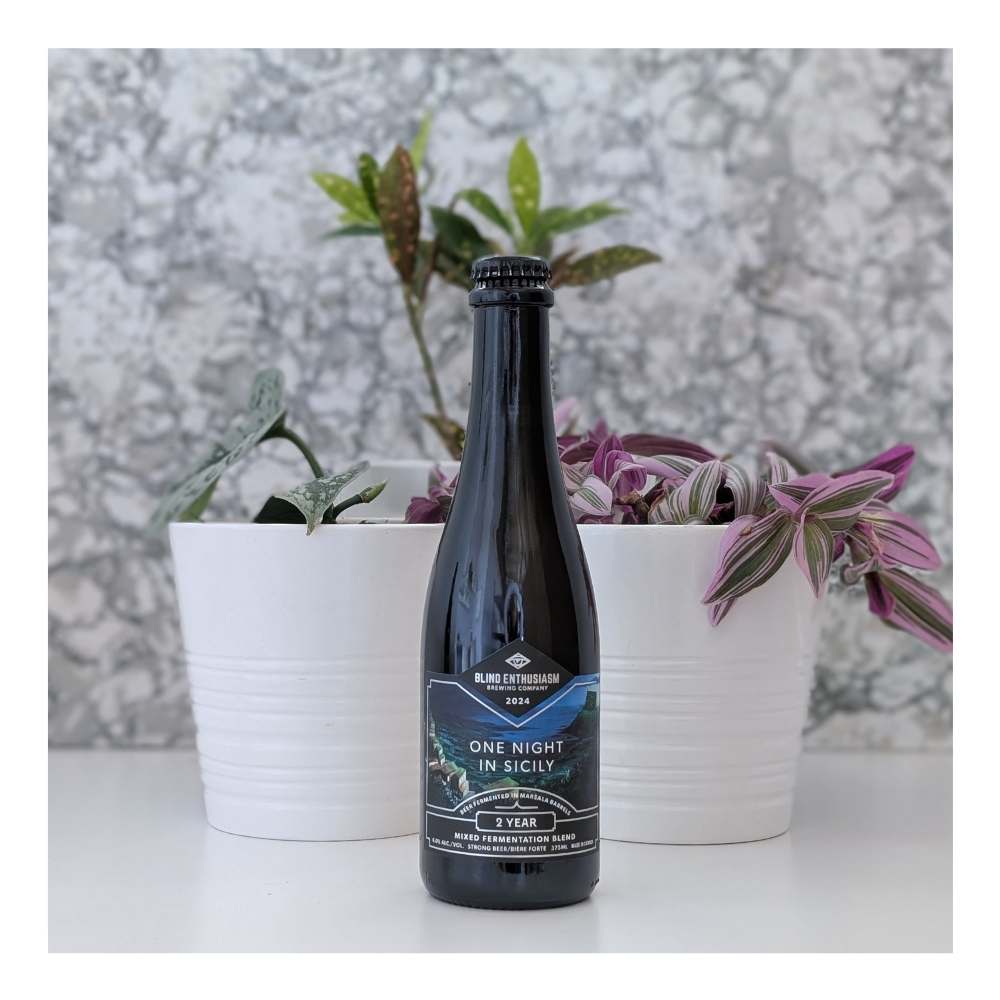 One Night In Sicily (2024) by Blind Enthusiasm Brewing Company, beer label