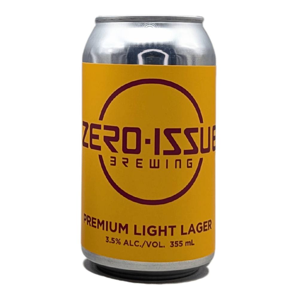 Premium Light Lager by Zero Issue Brewing, beer label