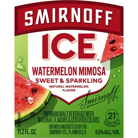 Smirnoff Ice Watermelon Mimosa by Smirnoff, beer label