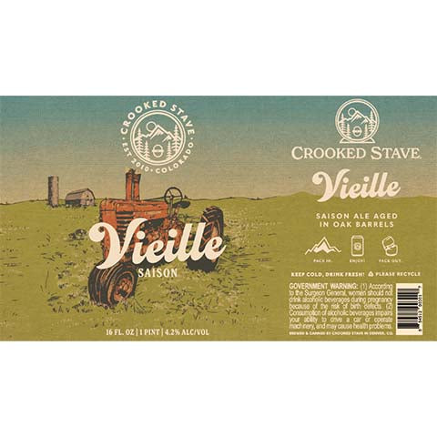 Crooked Stave Vielle Saison by Crooked Stave Artisan Beer Project, beer label