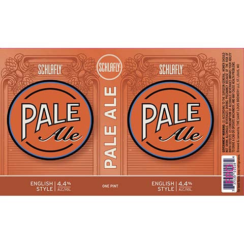 Schlafly Pale Ale by The Saint Louis Brewery LLC., beer label