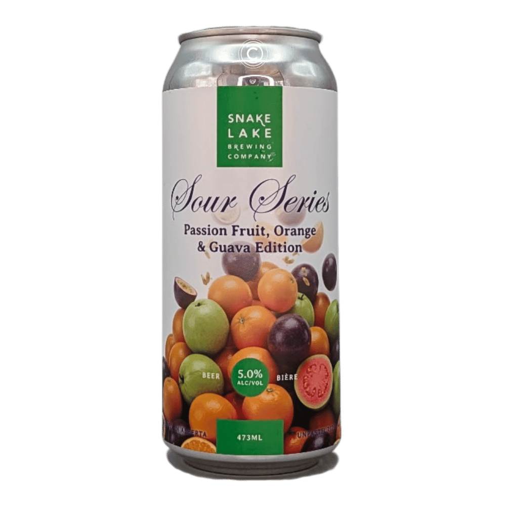 Sour Series: Passionfruit Orange Guava Sour by Snake Lake Brewing Company, beer label