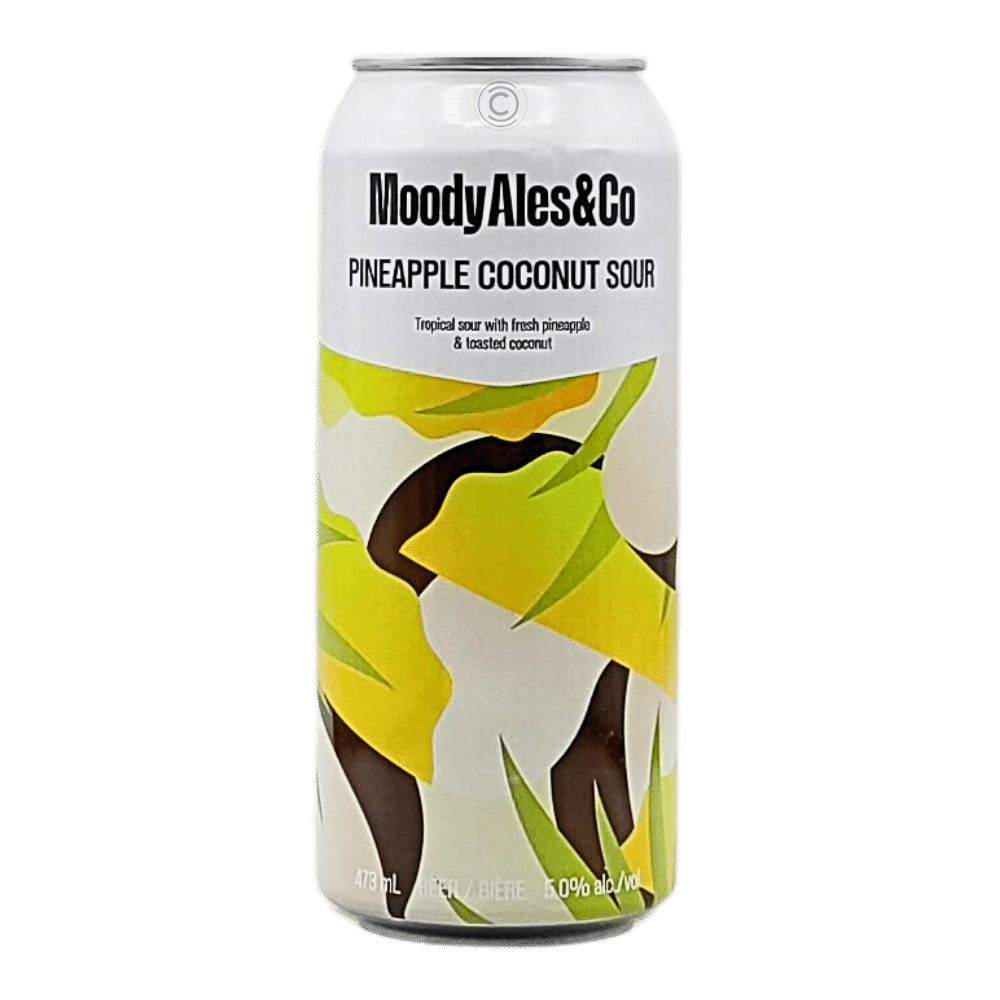 Co. Pineapple Coconut Sour by Moody Ales Brewery, beer label