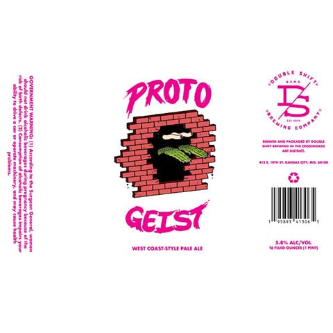 Double Shift Proto Geist Pale Ale by Double Shift Brewing, beer label