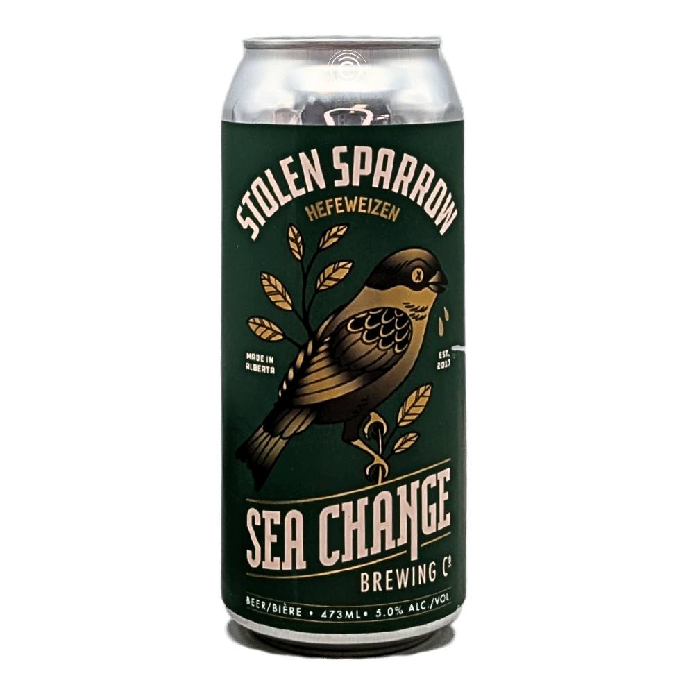 Stolen Sparrow Hefeweizen by Sea Change Brewing Co., beer label
