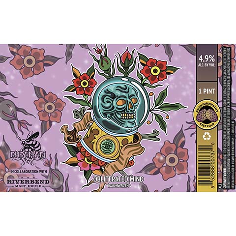 Hivemind Bhramari Obliterated Mind Rauchweizen Ale by Hivemind Brewing, beer label